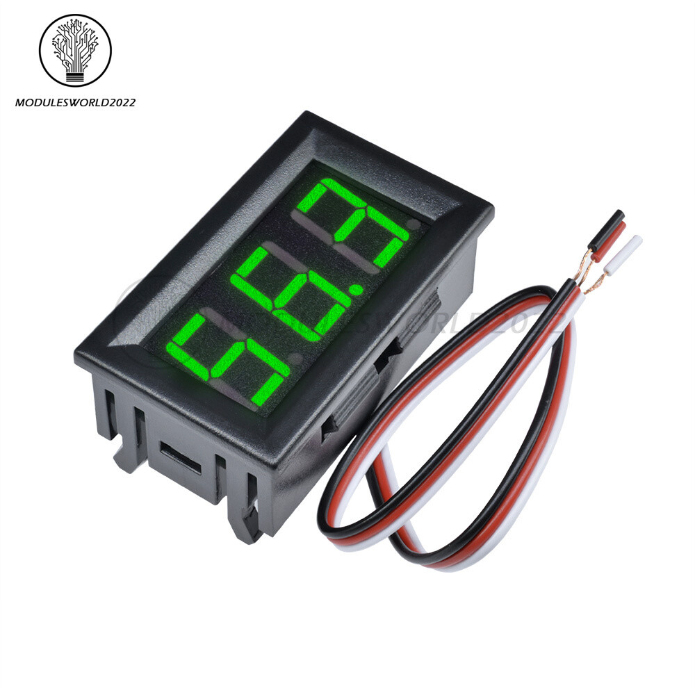 DC0V-100V Panel Meter Digital Voltmeter Three Wires 5Color 0.56 inch LED Display