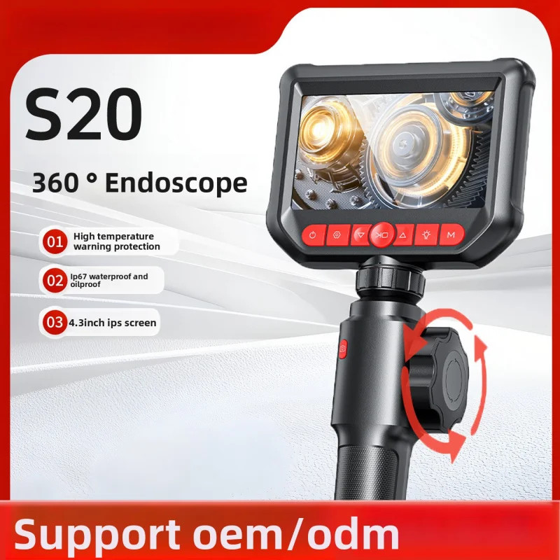 S20B 4.3 Inch Screen 360° Portable Borescope Camera for Auto Repair