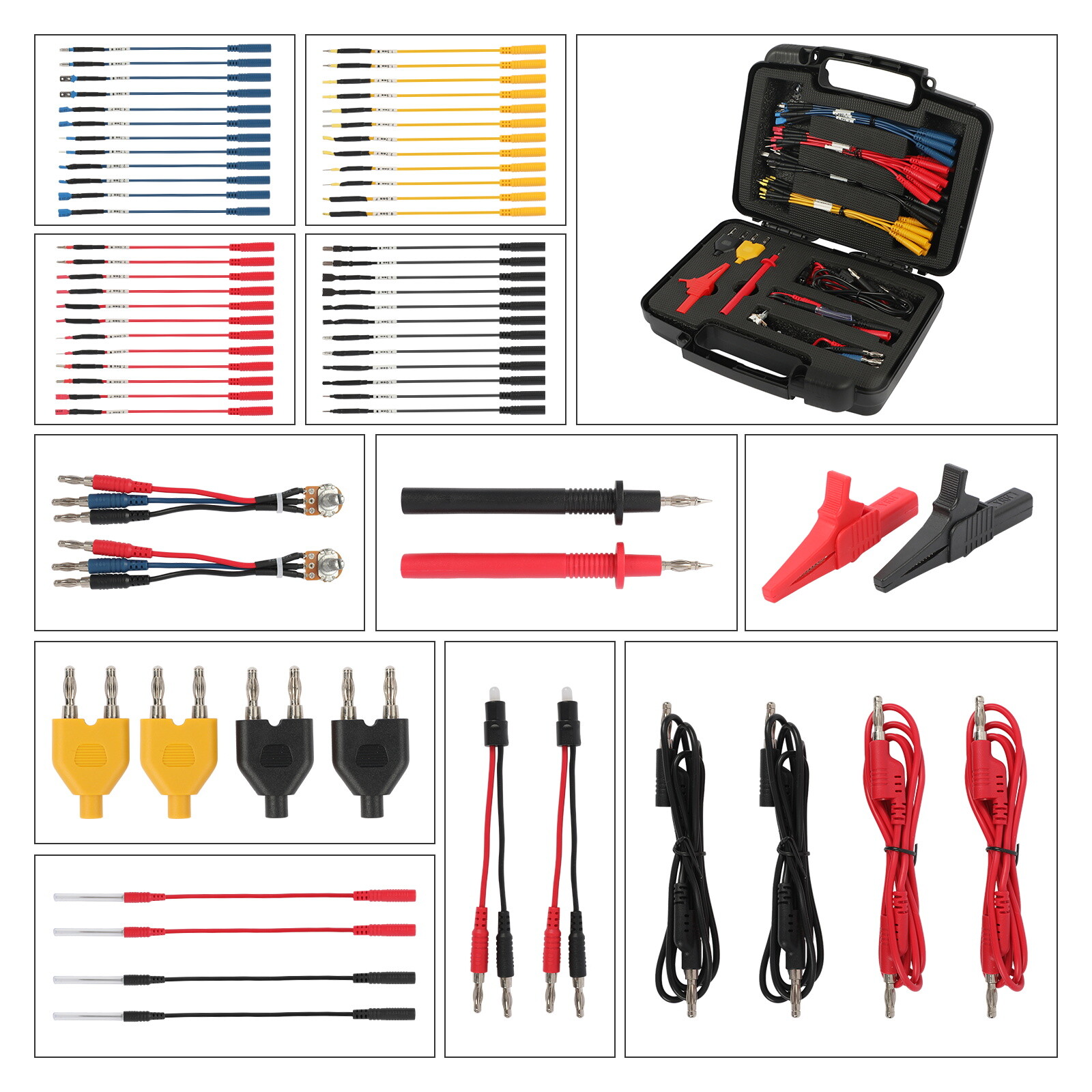 68x Electrical Multimeter Test Leads Probe Cable Oscilloscope Terminal Test Clip