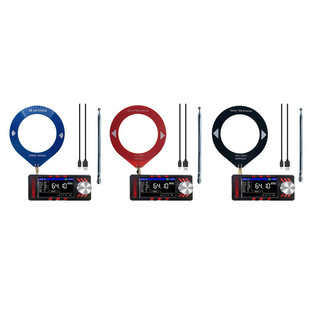 1.9 Inch Screen Full-band Radio 1W Built-in Speaker 3.5mm Audio Interface