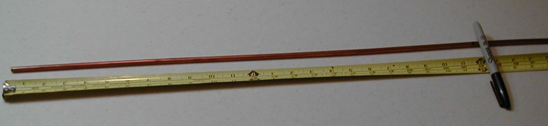 .250 Inch diameter semi-rigid Microwave Hardline Cable 2 feet length NOS