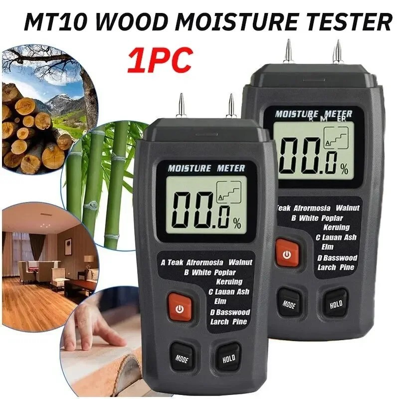 Digital LCD Wood Moisture Meter Detector Tester Wood Firewood Paper Cardboard