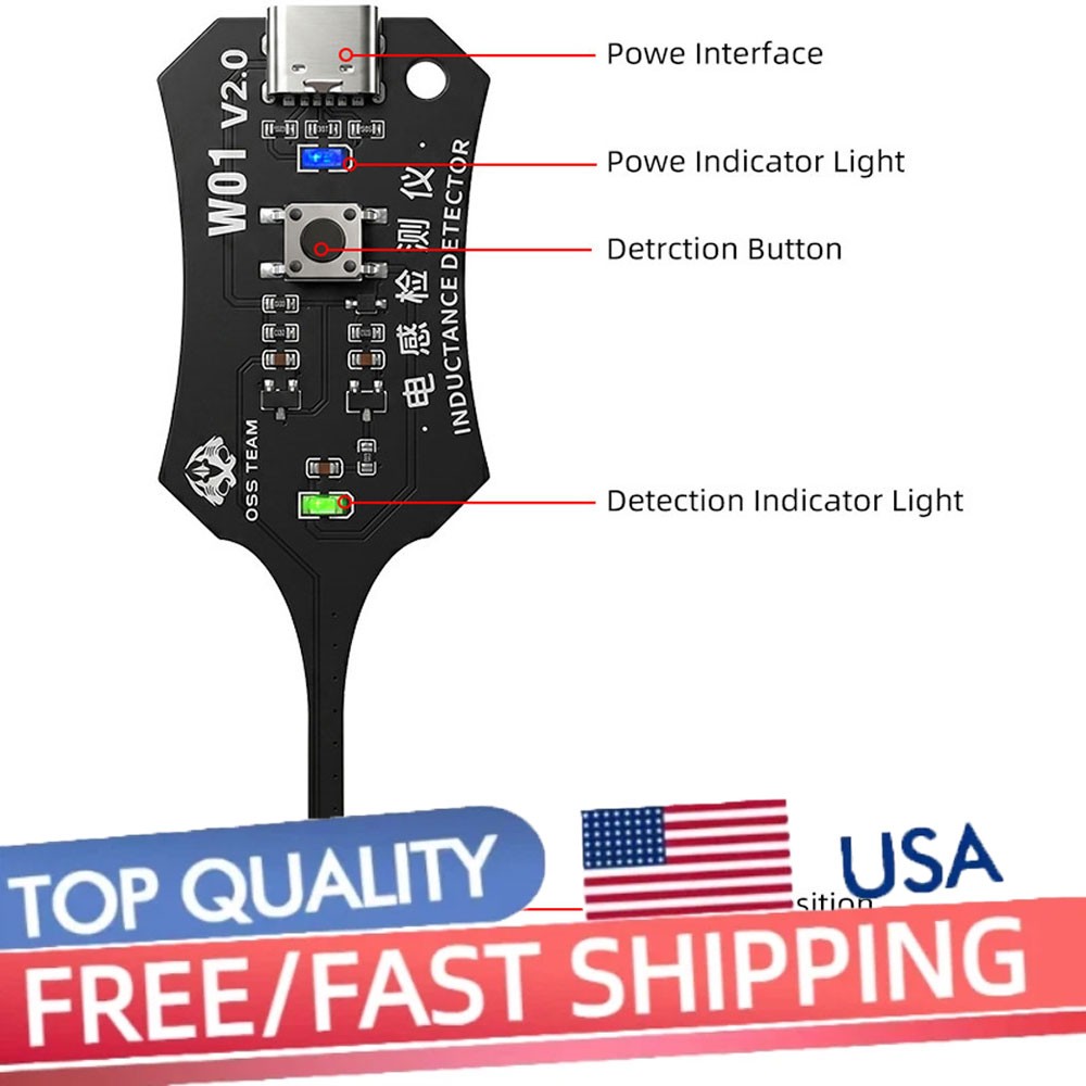 OSS W01 Inductor Detector Tool Quick Fault Check Phone Motherboard Coil Tester