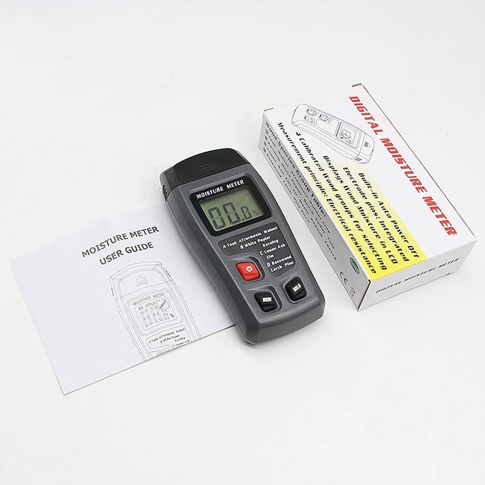 Digital LCD Wood Moisture Meter Detector Tester Wood Firewood Paper Cardboard
