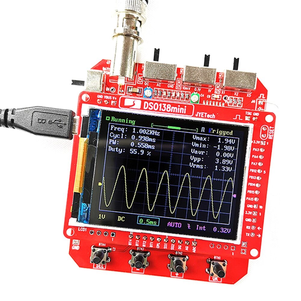 1PCS DSO138 mini Digital Oscilloscope Kit Pocket-size 2.4′ TFT ORIGINAL