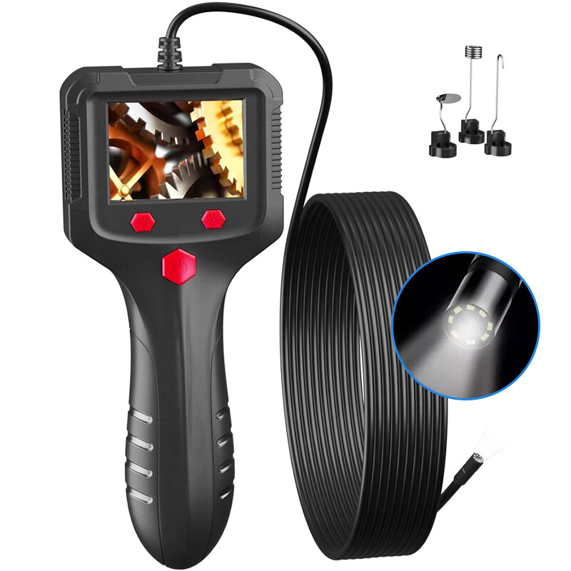 HD 1080P LED Handheld Industrial Endoscope Borescope 8mm Inspection Snake Camera
