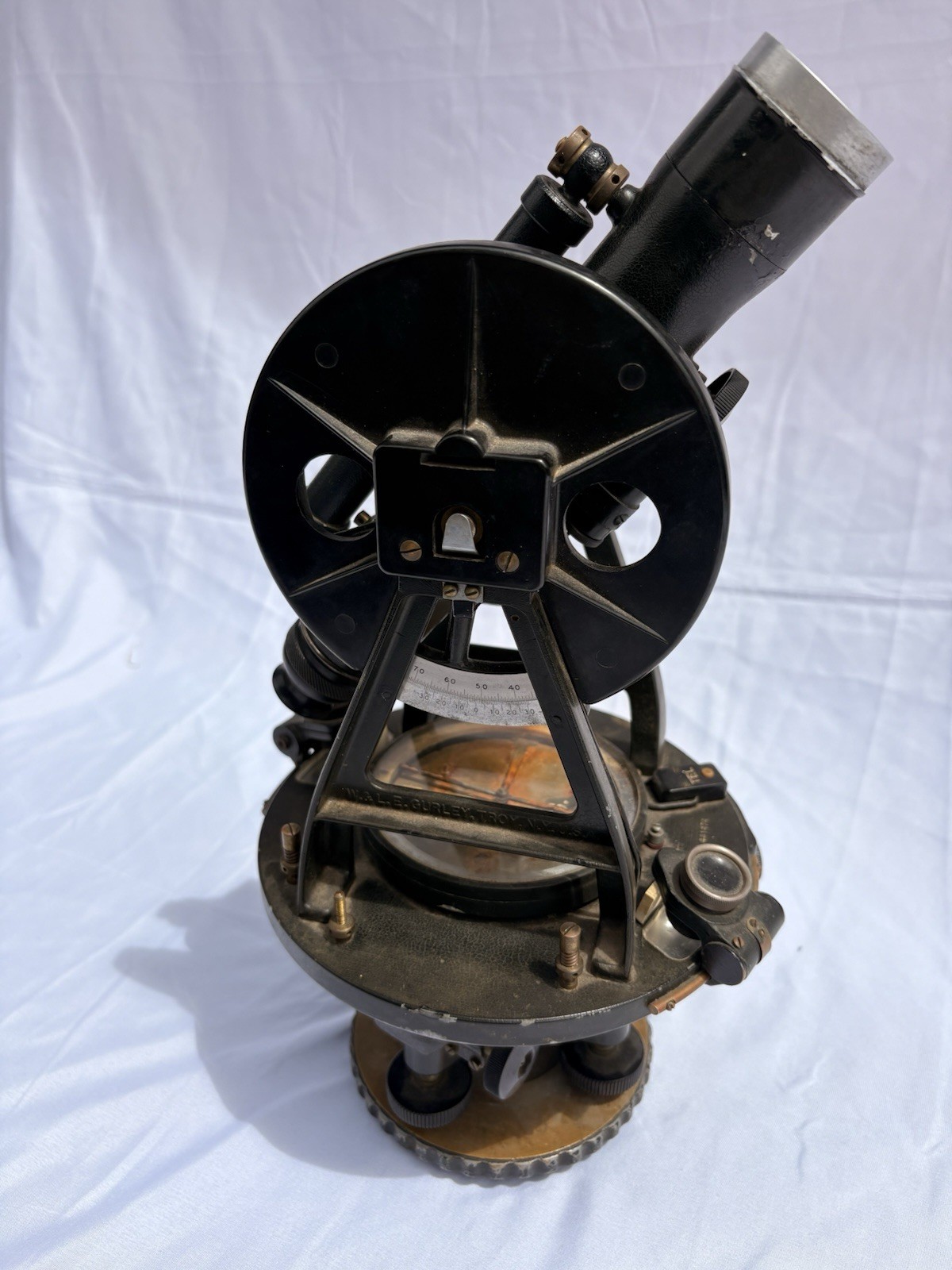 Vintage W. & L. E. Gurley Surveyor Transit Theodolite Troy NY Serial 441474