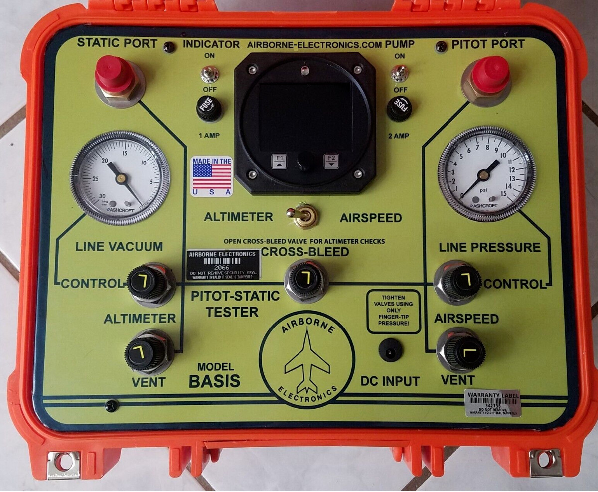AIRBORNE ELECTRONICS NEW Pitot Static Air Data Test Set TESTER Electric Pump
