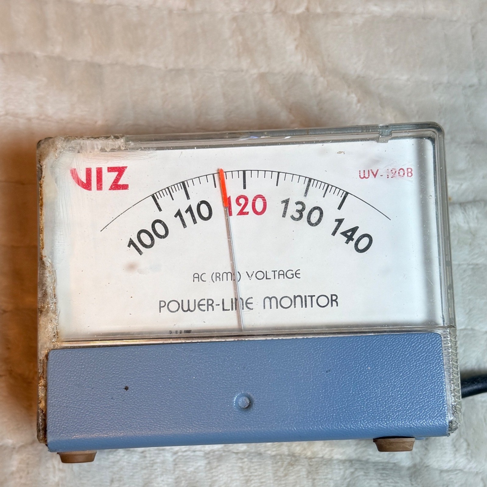 VIZ WV-120B Power-Line Monitor Vintage AC RMS Voltage Meter Blue Tested