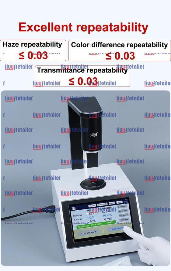 Digital Haze Meter Liquid Color Difference Glass Film Transmittance Tester LS155