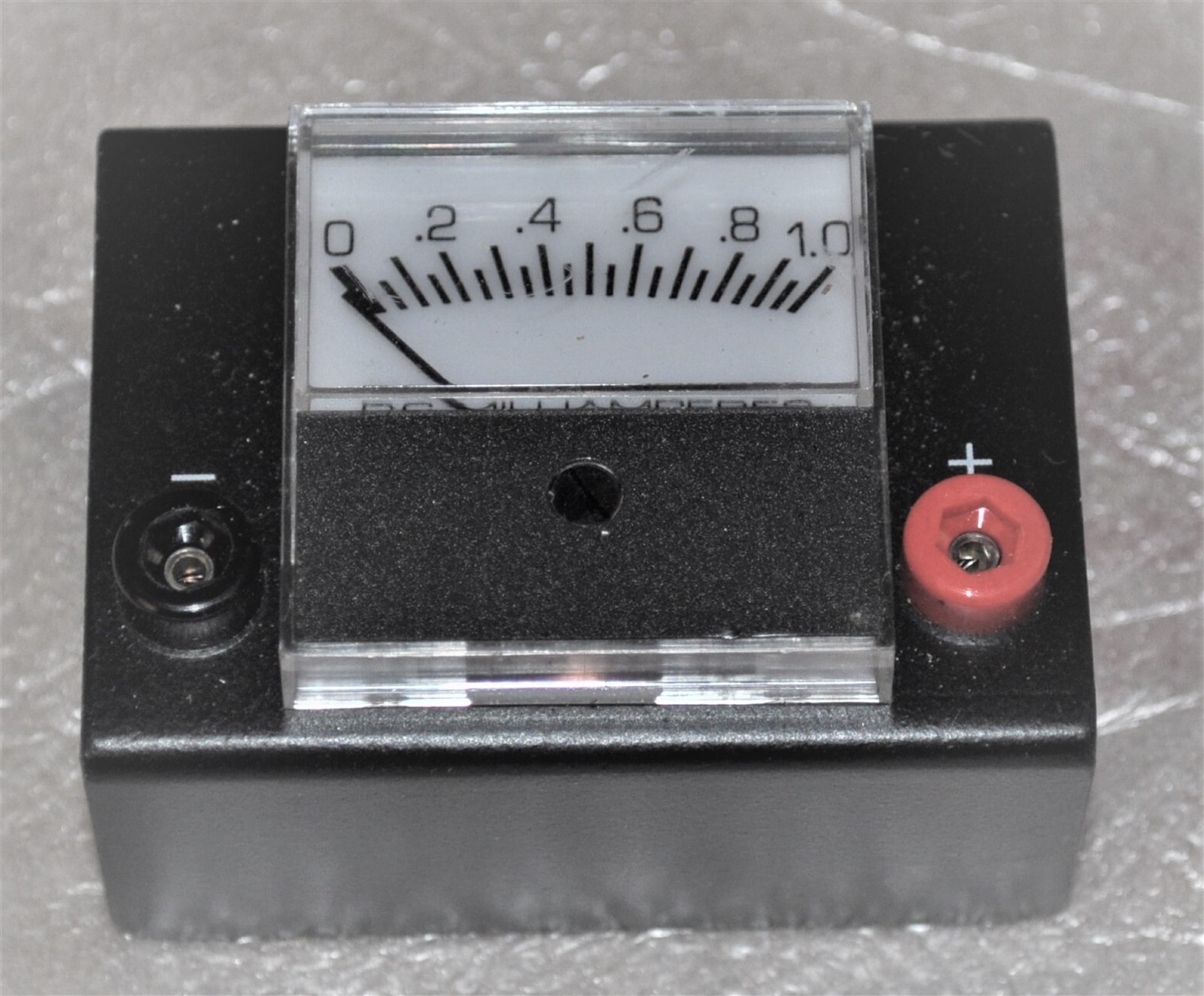 NEW UNBRANDED 0-1 DC MILLIAMP METER MOUNTED WITH JACKS 1 1/2 INCH