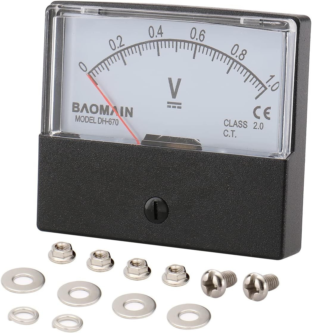 Voltmeter DH-670 DC 0-50V Rectangular Class 2.0 Analog Panel Volt Voltage Meter