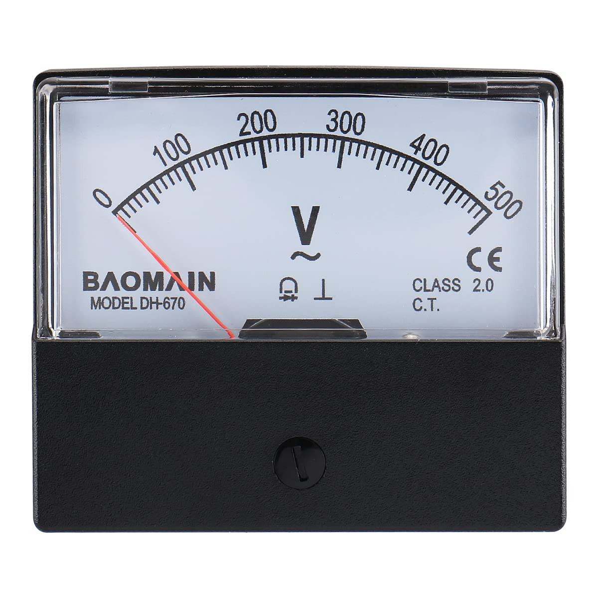 Voltmeter DH-670 AC 0-500V Rectangular Class 2.5 Analog Panel Volt Voltage Meter