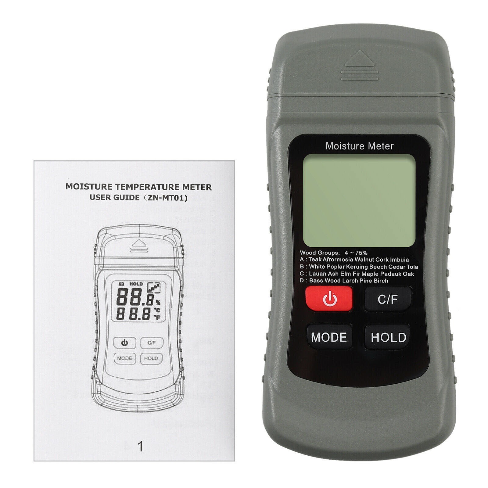 Digital LCD Wood Moisture Meter Detector Tester Wood Firewood Paper Cardboard
