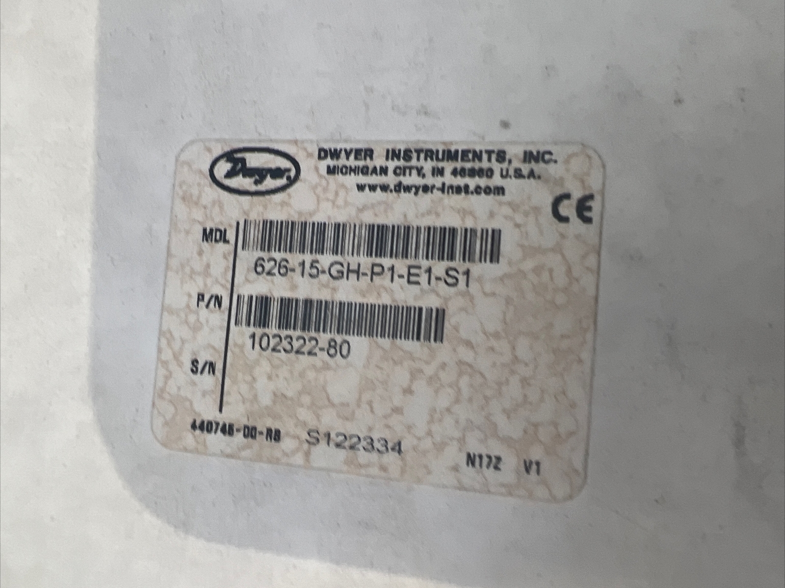 Dwyer 626-15-Gh-P1-E1-S1 Pressure Transmitter,0-1000Psi,36In Lead