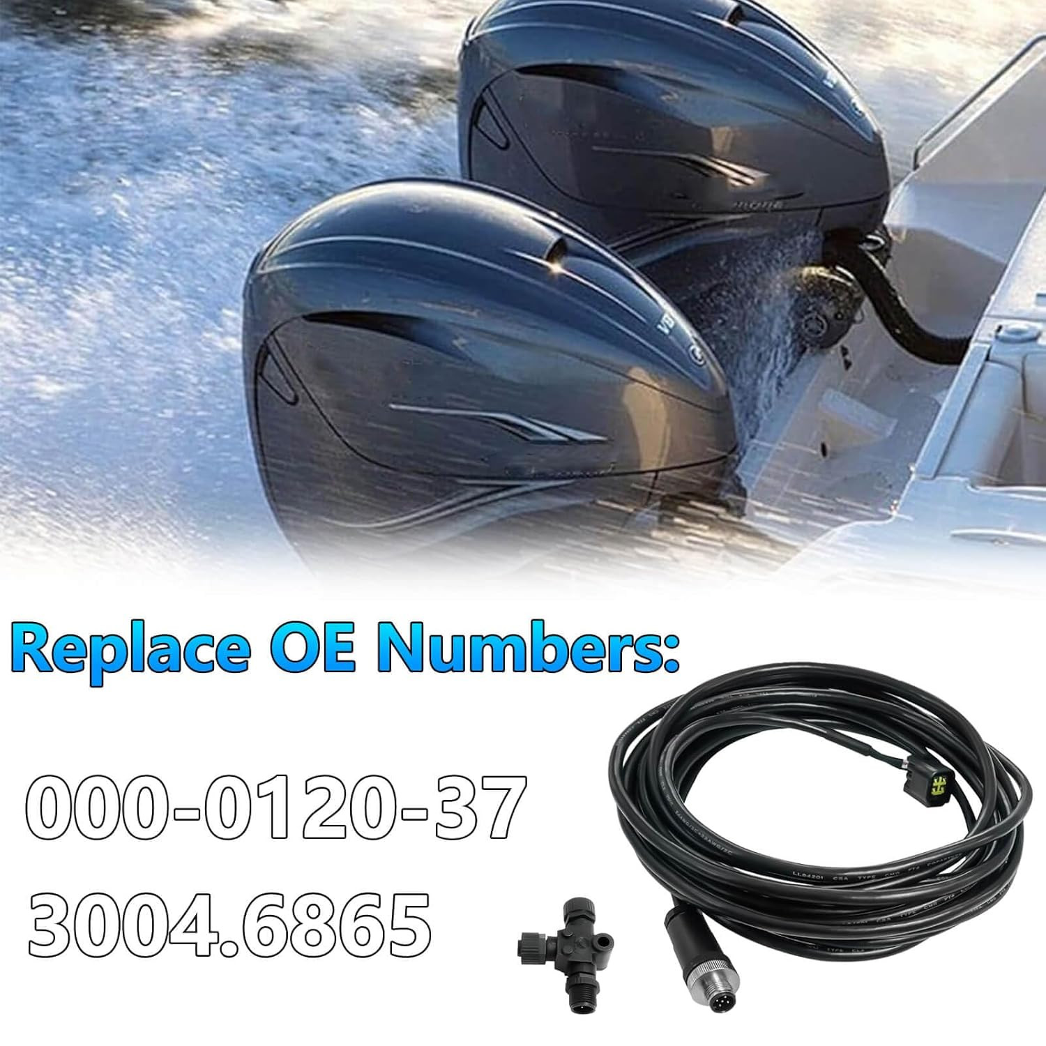 NMEA2000 Engine Interface Cable with T Connector for Yamaha Outboards 4.5M