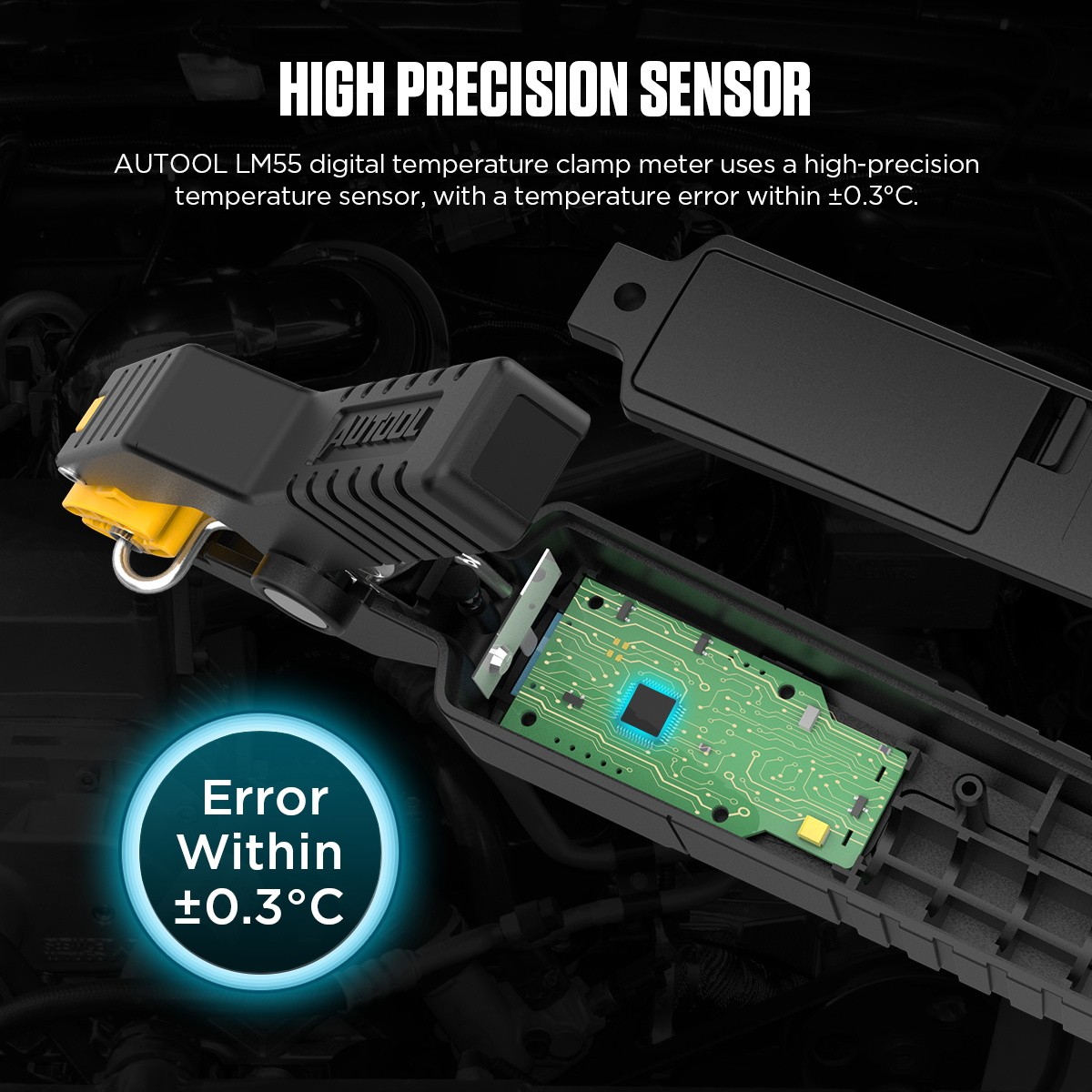 Digital Temperature Tester Pipe Clamp HVAC Thermometer Real-Time Temp -50~150℃