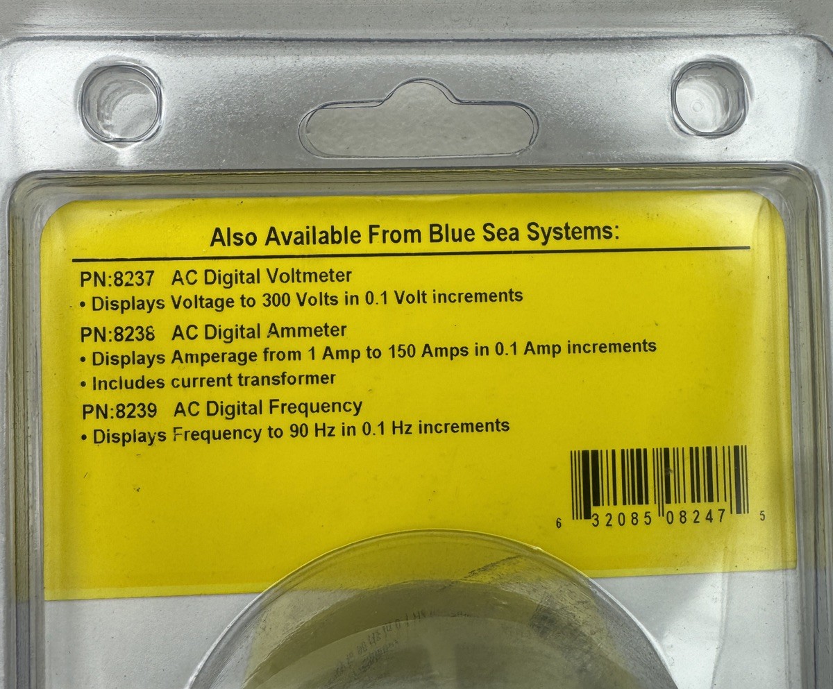 Blue Sea 8247 AC Digital Multimeter w/ Alarm Spin On Surface Flush Mount Marine