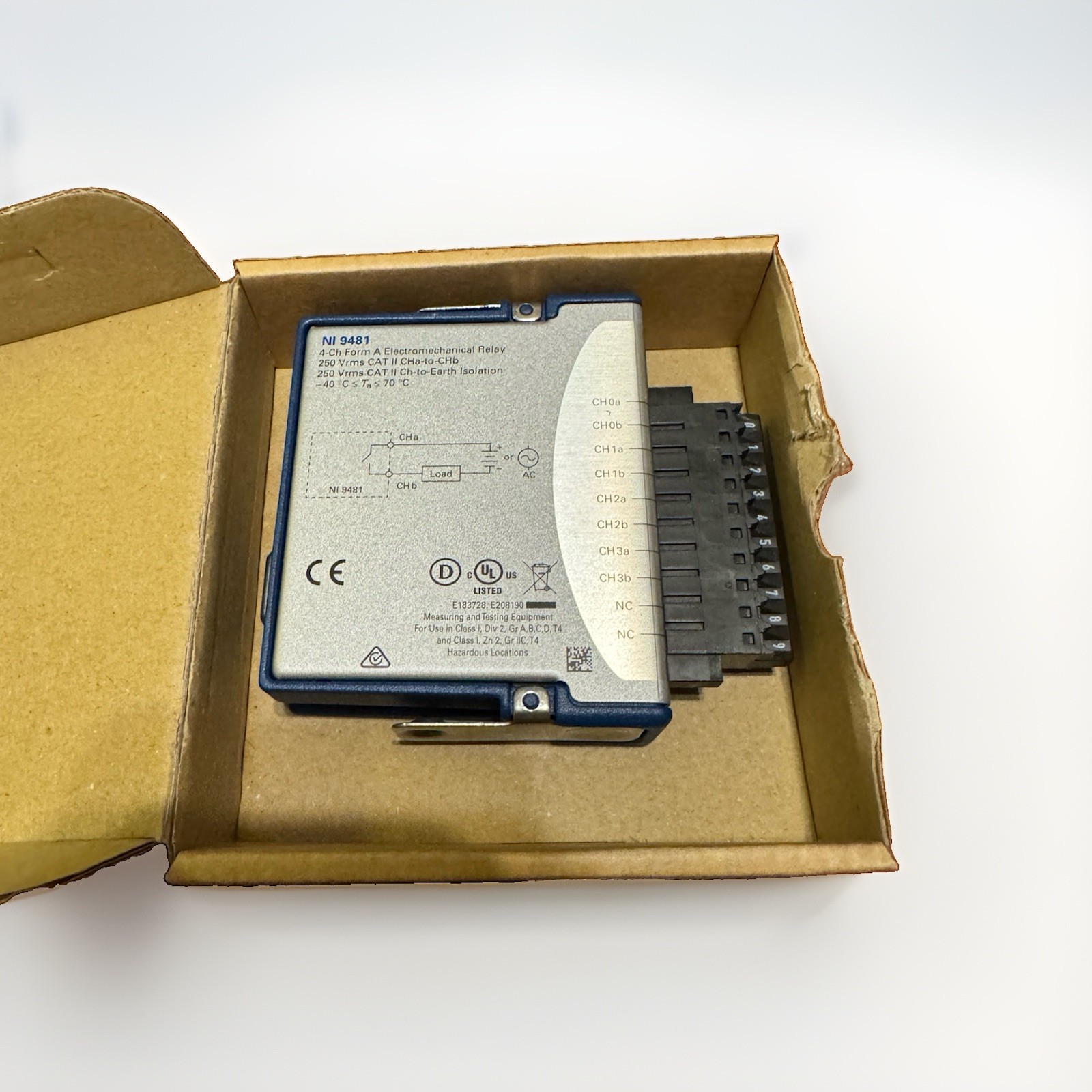National Instruments NI 9481 4-Channel Relay Module Used Tested Working