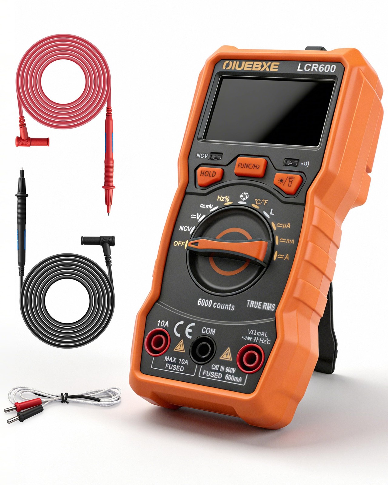 OIUEBXE LCR600 Fast Testing Digital Multimeter with Inductance Meter, orange