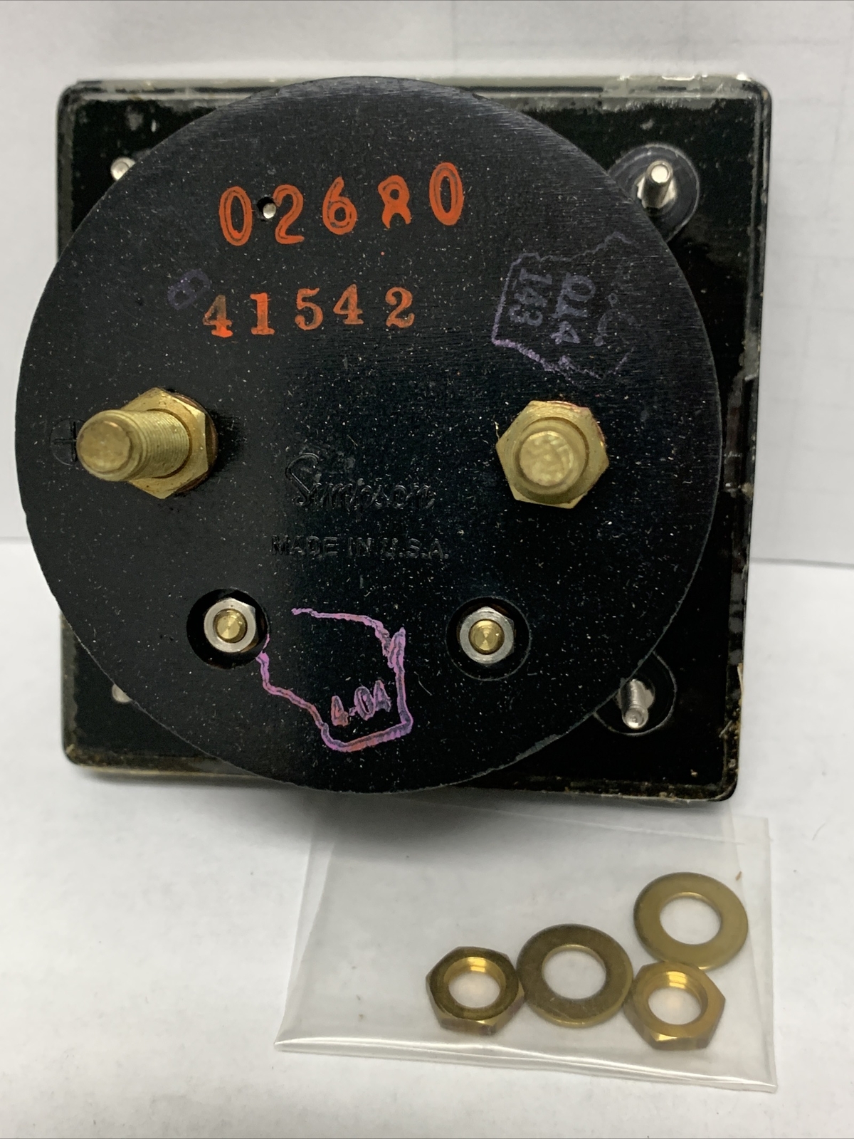 02680 SIMPSON AMMETER Analog Panel Meters 0-5 DC AMP 3.5″ NEW IN BOX
