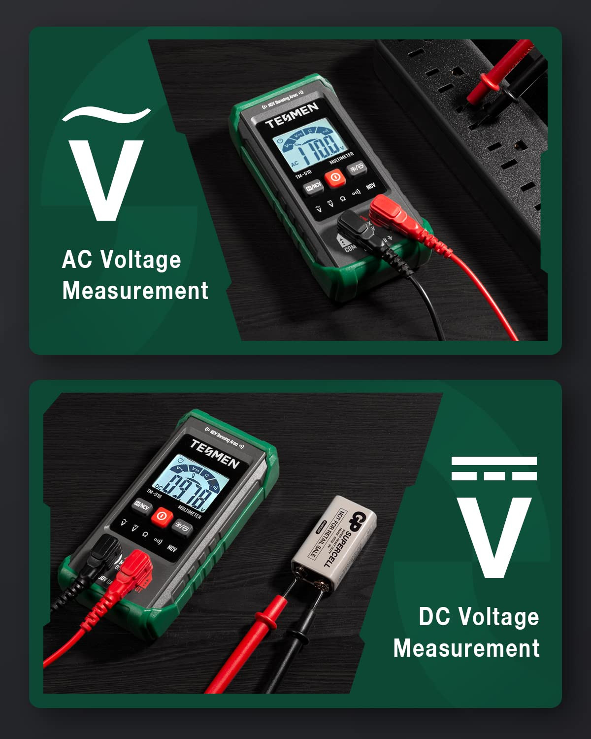 Smart Digital Multimeter Auto Ranging NCV Voltage Tester 4000 Counts