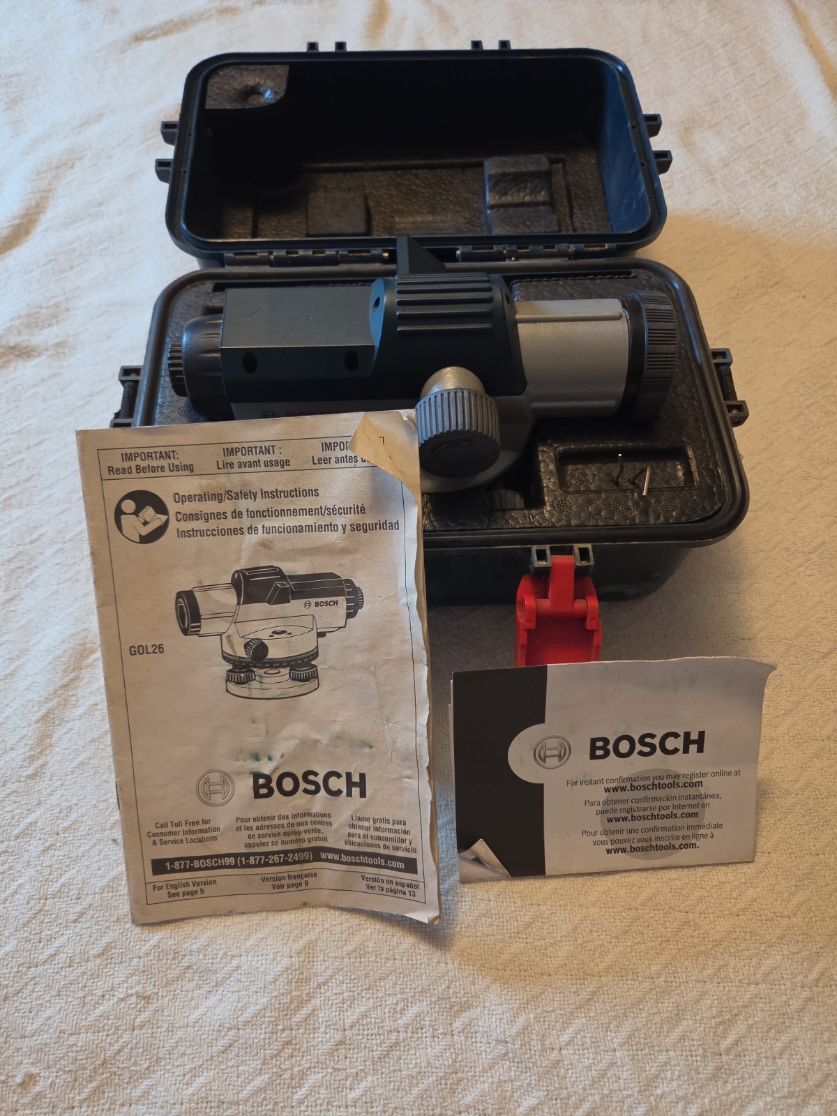 Bosch Gol 26 Automatic Optical Level with Case Surveyor Transit