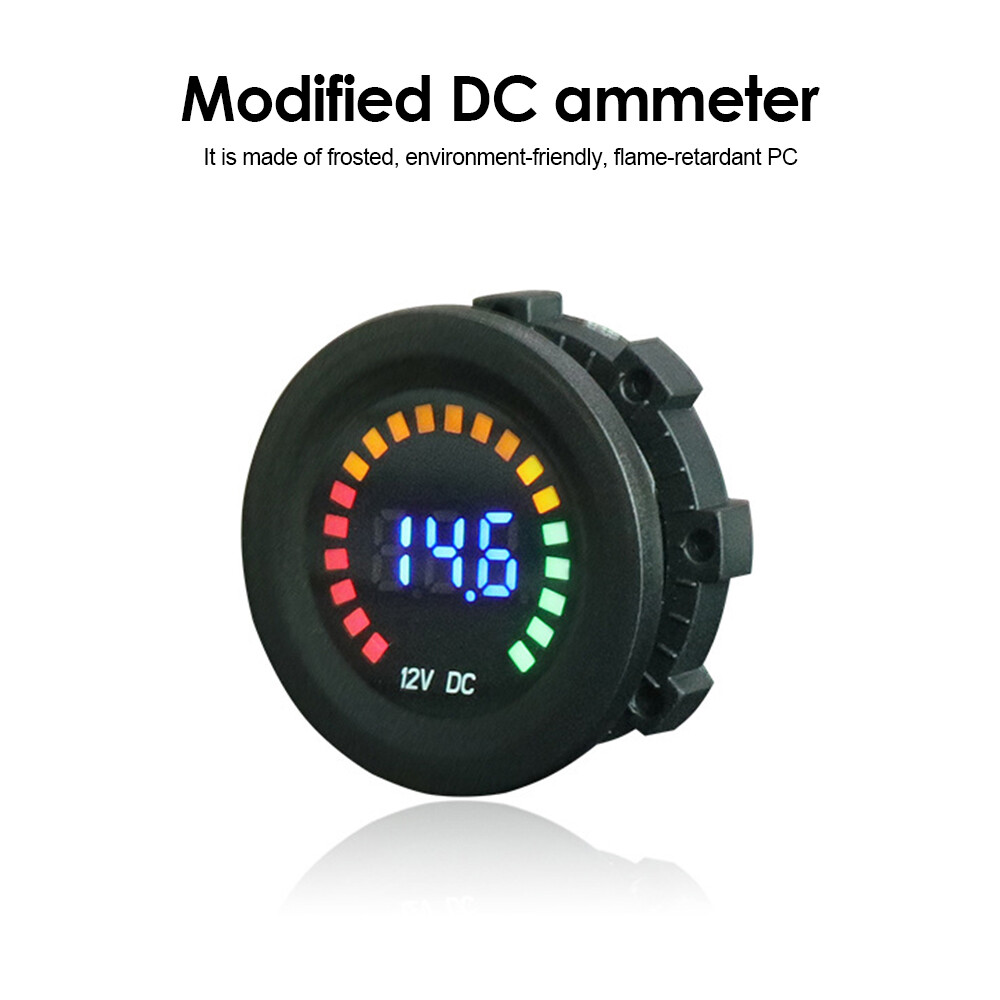 5V-36V Car Voltage Monitor DC12V Color Screen Voltmeter DC LED Digital Display-