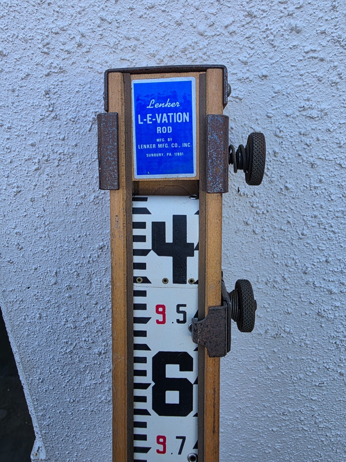 Lenker L-E-Vation Survey Grade Rod 65″ Collapsed Wooden Level Rod