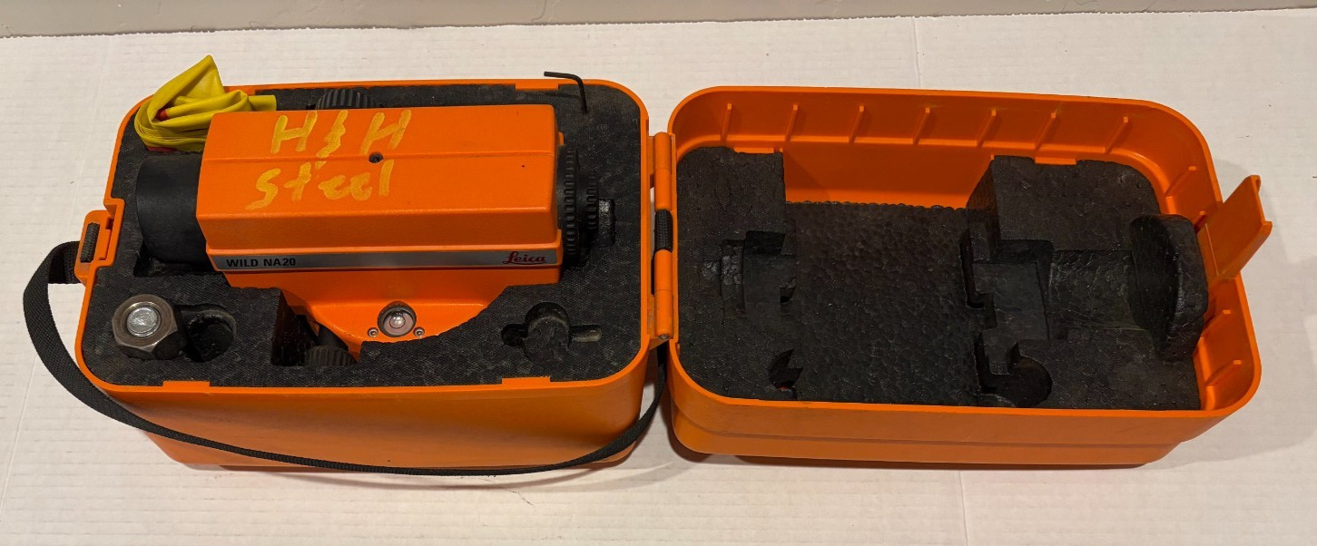 Automatic Level Leica Wild NA20 in Orange Hard Case Works Good Condition LOOK!