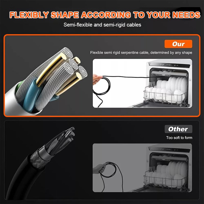 HD LED Industrial Endoscope Borescope 1080P 8mm Inspection Camera IP67 4.3inch