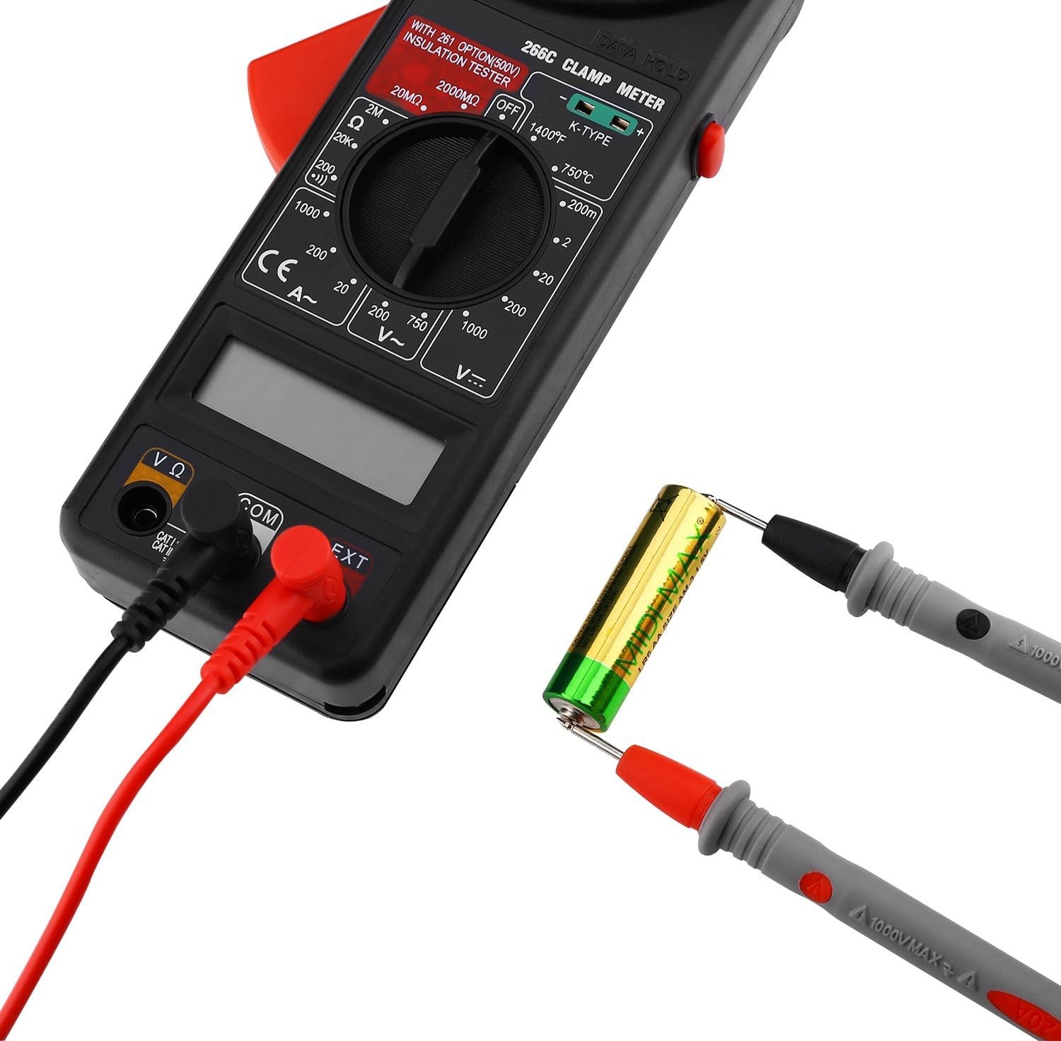 Thuchopy 1000V 20A Multimeter Leads, Probes, Volt Meter Small, Red
