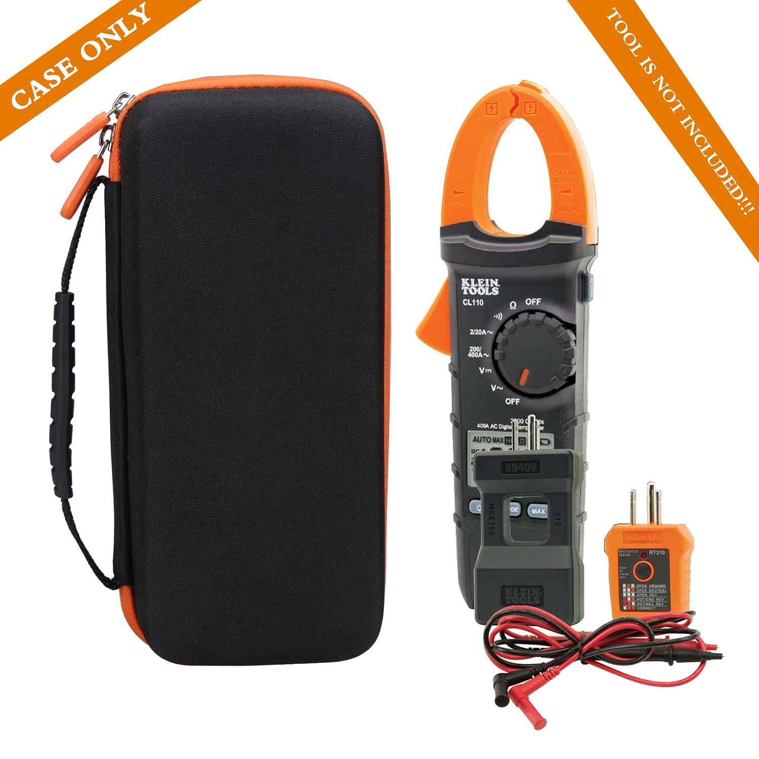 Case Compatible with Klein Tools CL120 CL110 Digital Clamp Meter, Portable Hard