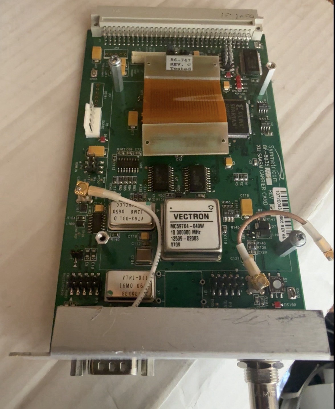 Symmetricom 86-8035 XLi SAASM Carrier Card TESTED Working GPS Timing Module