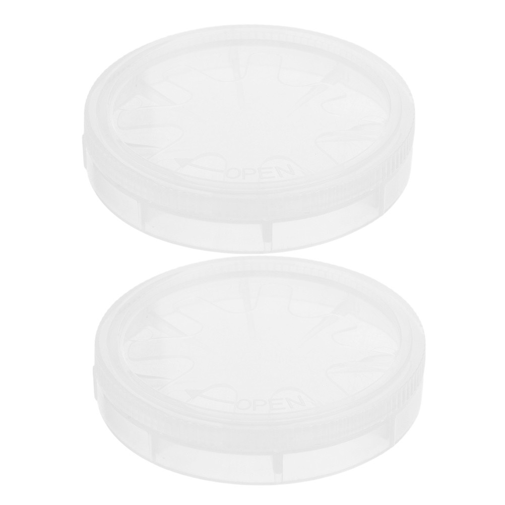2Pcs Single Wafer Carrier Case: 2″ Cleanroom Storage Box, Includes Container,