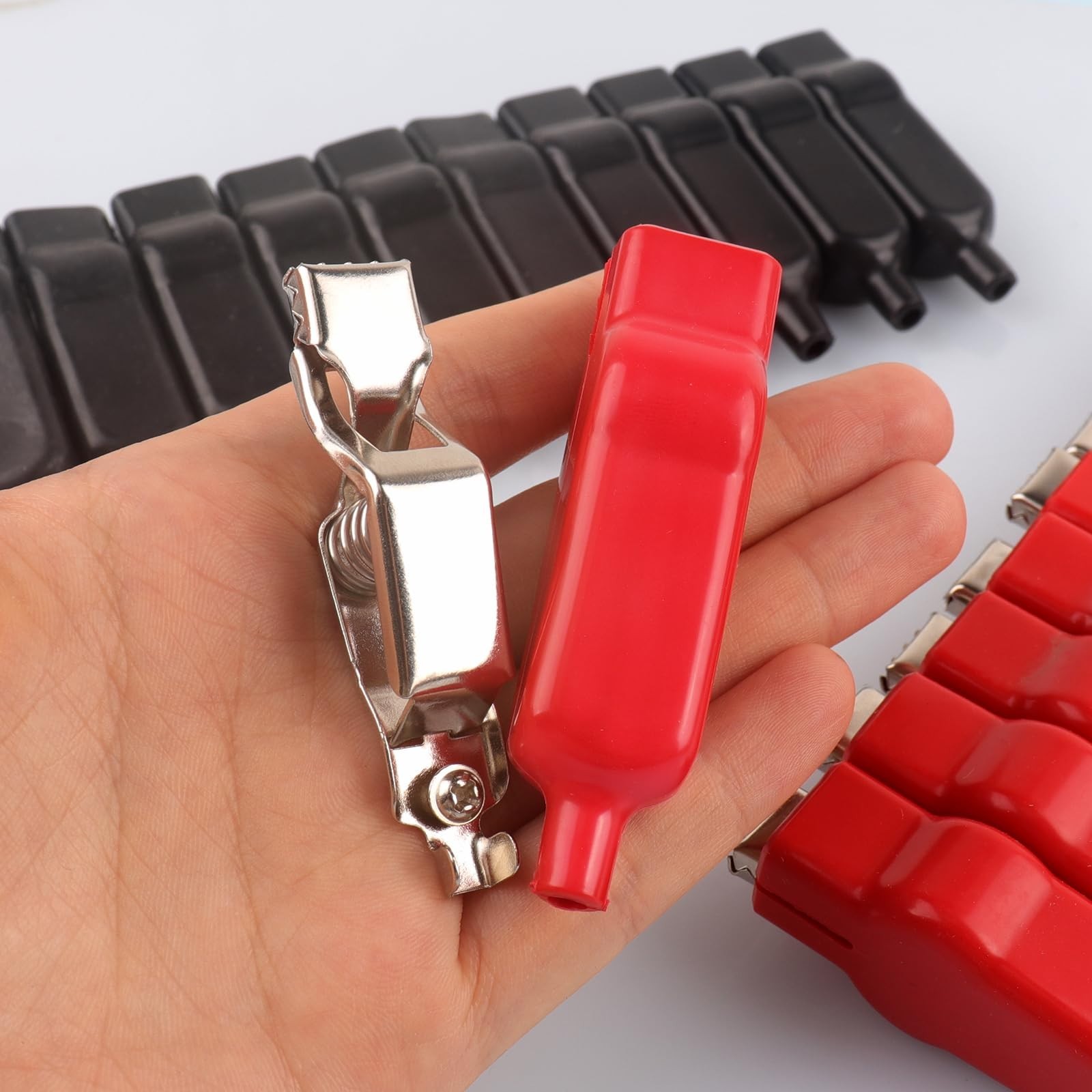 20PCS Heavy Duty Alligator Clips, 20A Insulated Spring Loaded Clamps for Testing