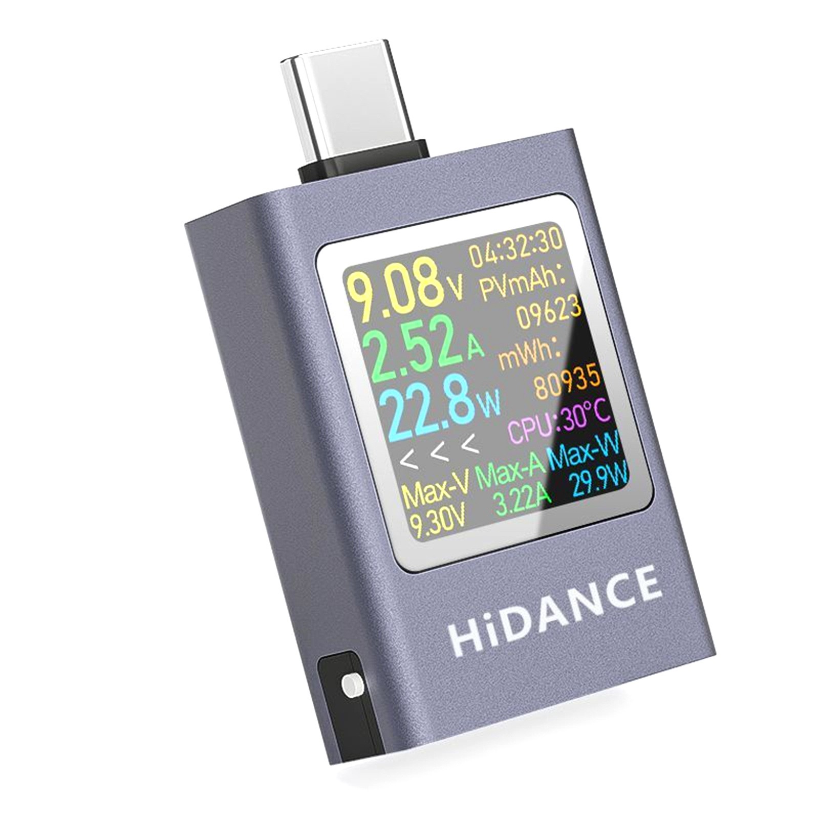High Precision USB C Power Meter Tester Voltage Current for PD QC Fast Charge