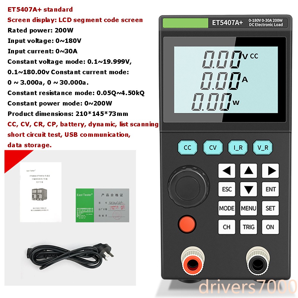 20A 30A Battery Capacity Discharge Aging Test Programmable DC Electronic Load