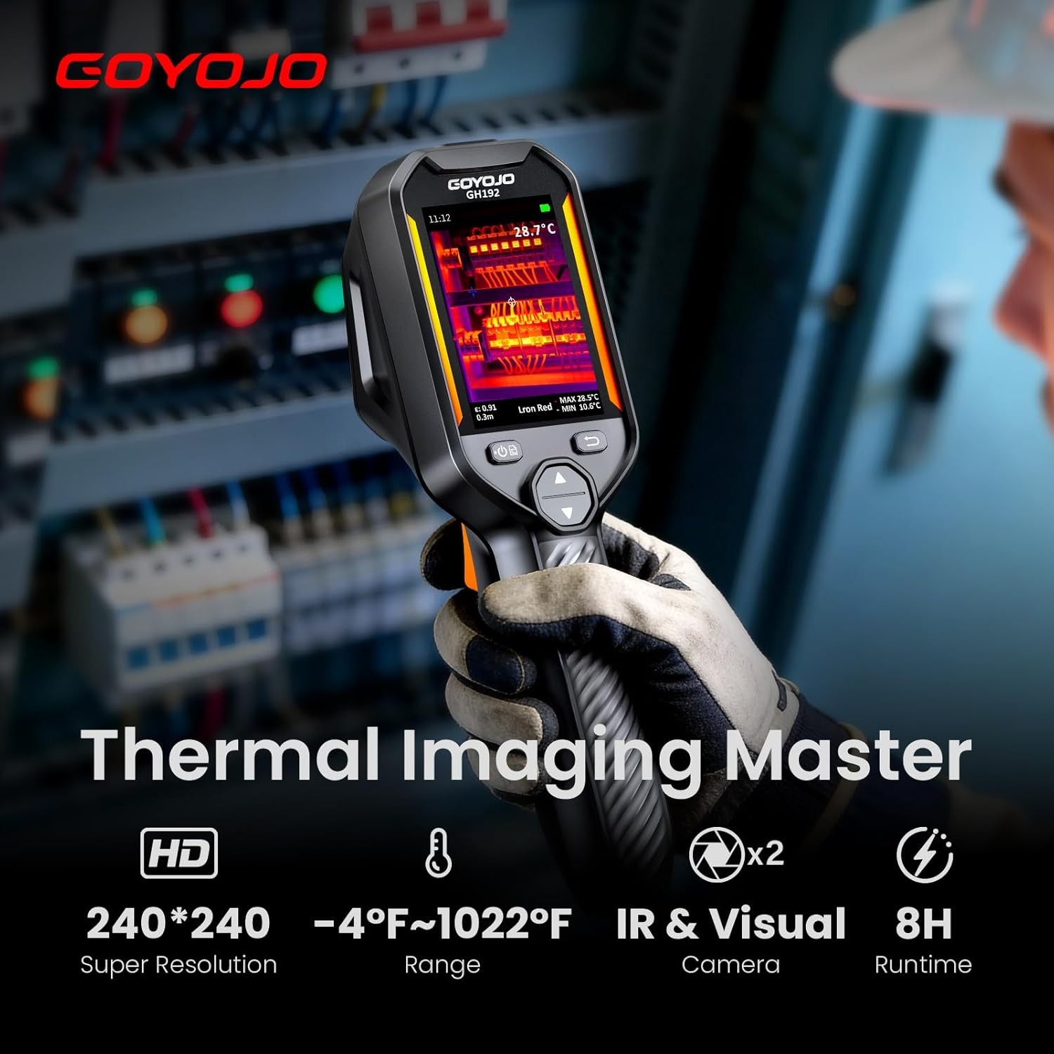 GOYOJO Handheld Thermal Imaging Camera 240X240/640X480 Super IR Resolution 25Hz