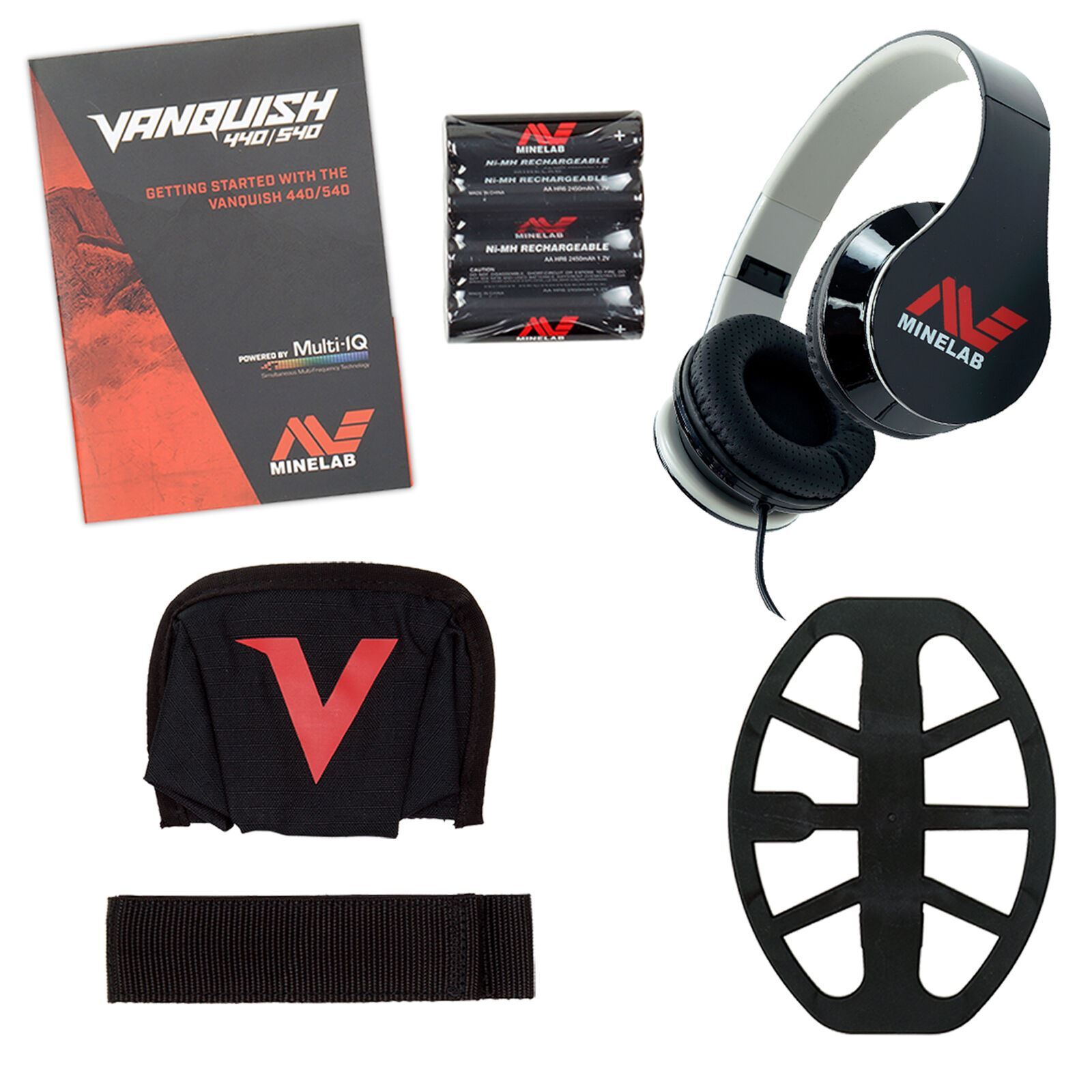 Minelab VANQUISH 540 Metal Detector with V12 12″ x 9″ Waterproof DD Coil