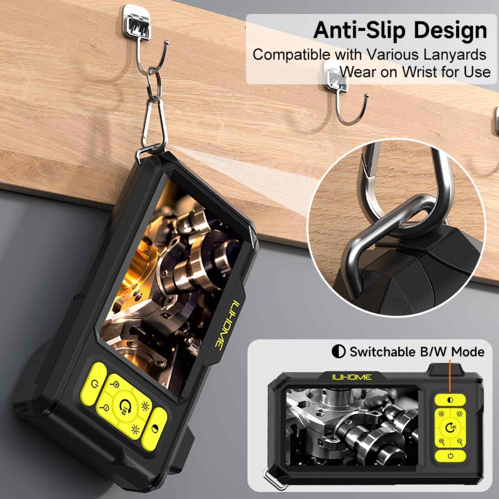 1080P HD Endoscope Inspection Camera 4.3″ Screen 8 LED Waterproof Boroscopio