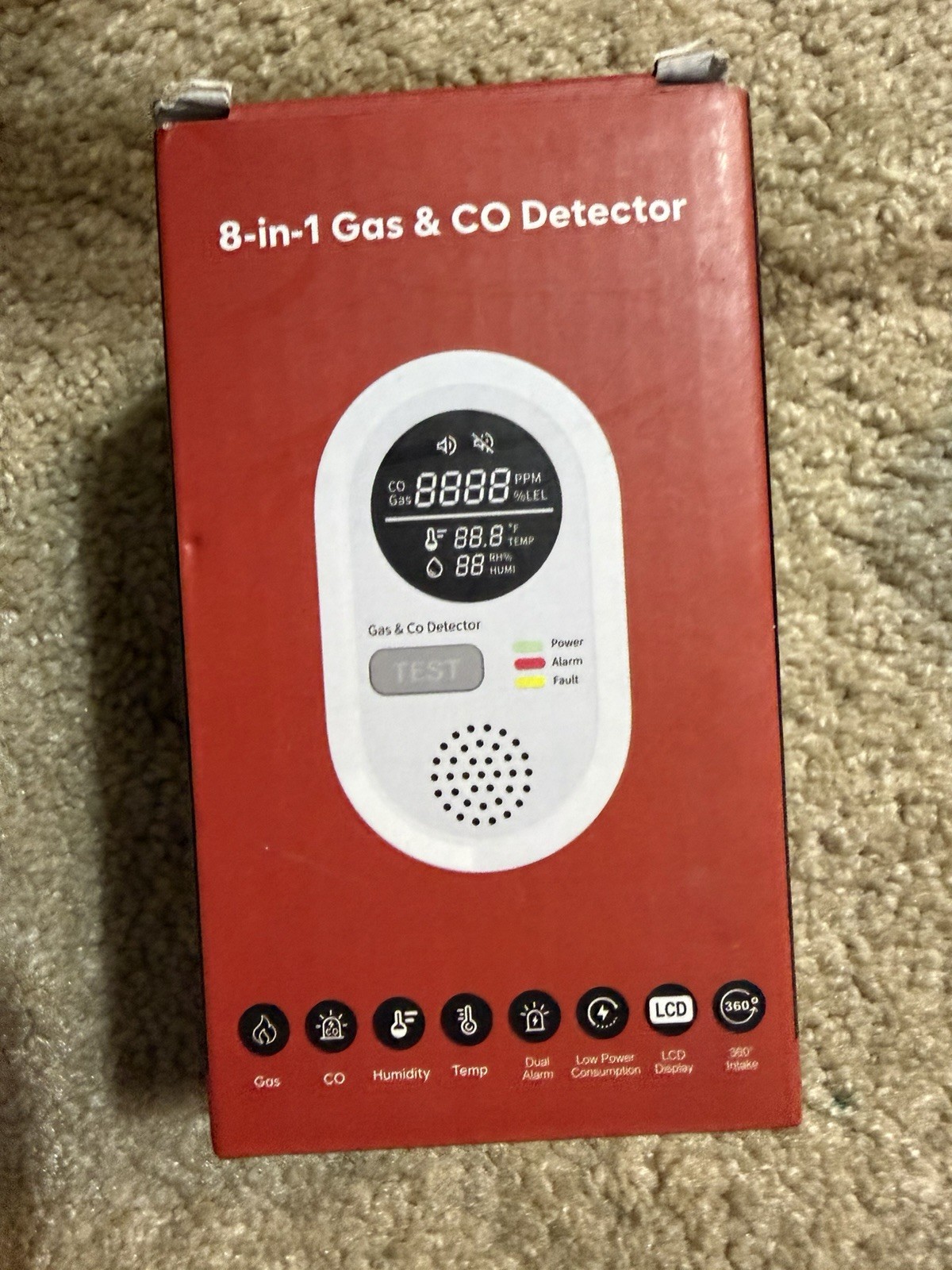 8 in 1 Gas & CO detector