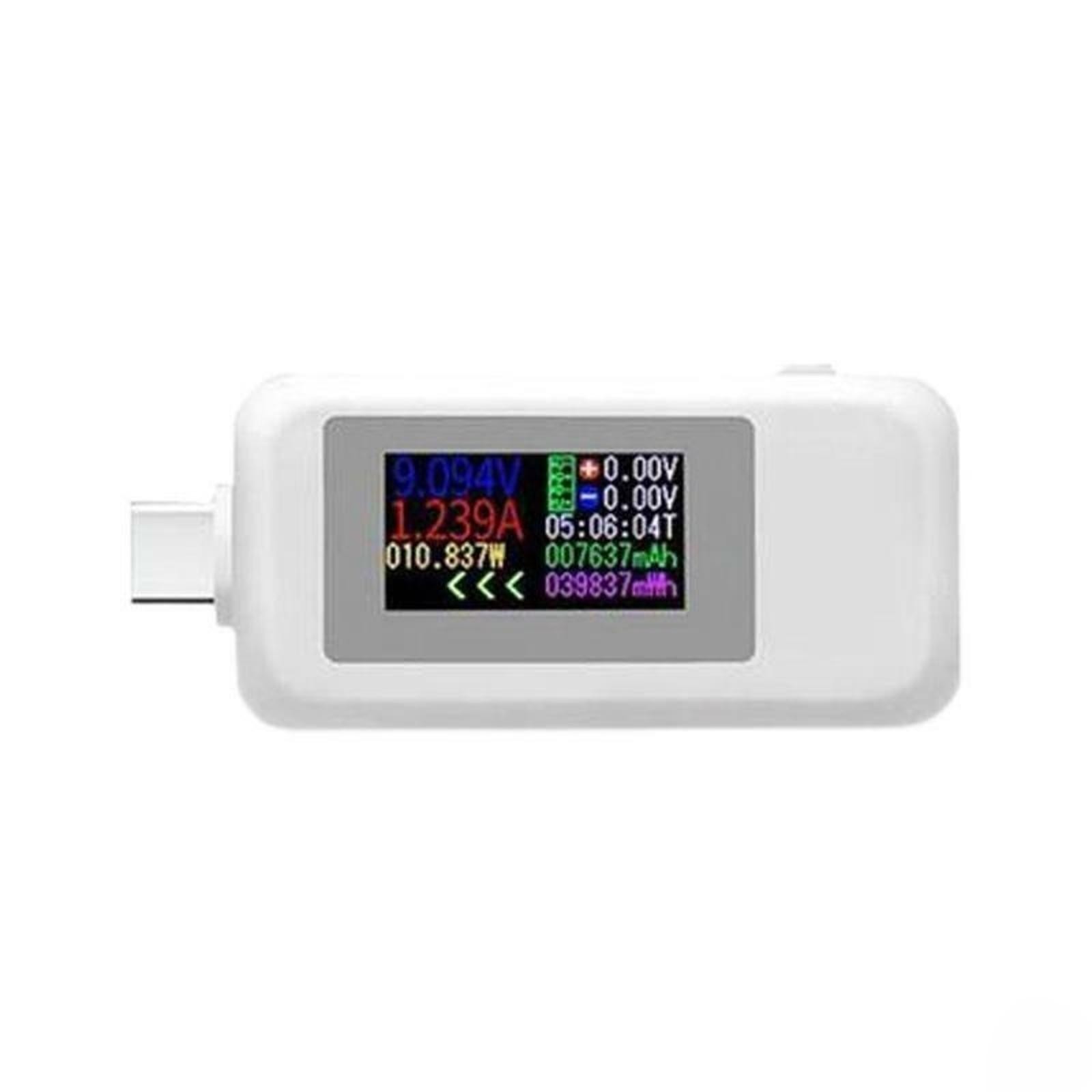 10 in 1 USB Type-C Power Tester Current 5A 4-30V Voltage Meter Timing Ammeter