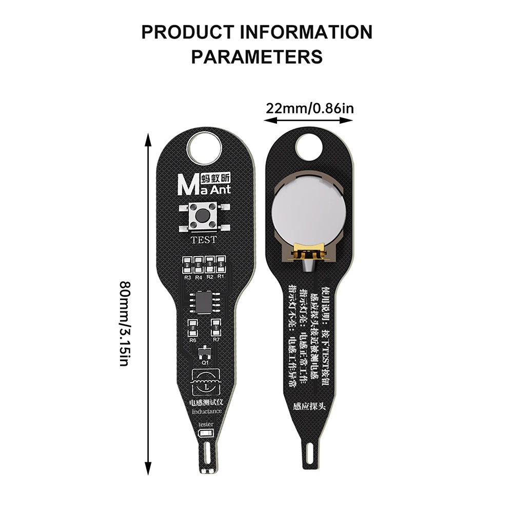 M093 Inductance Tester Motherboard Coil Tester Inductor Detector Repair Tool
