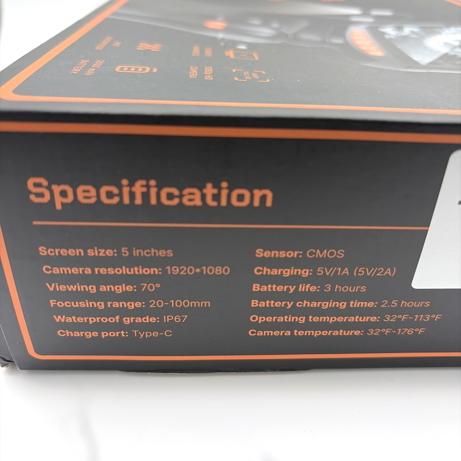 Articulating Endoscope Camera 5.5 ft Probe 1080P HD Screen Light