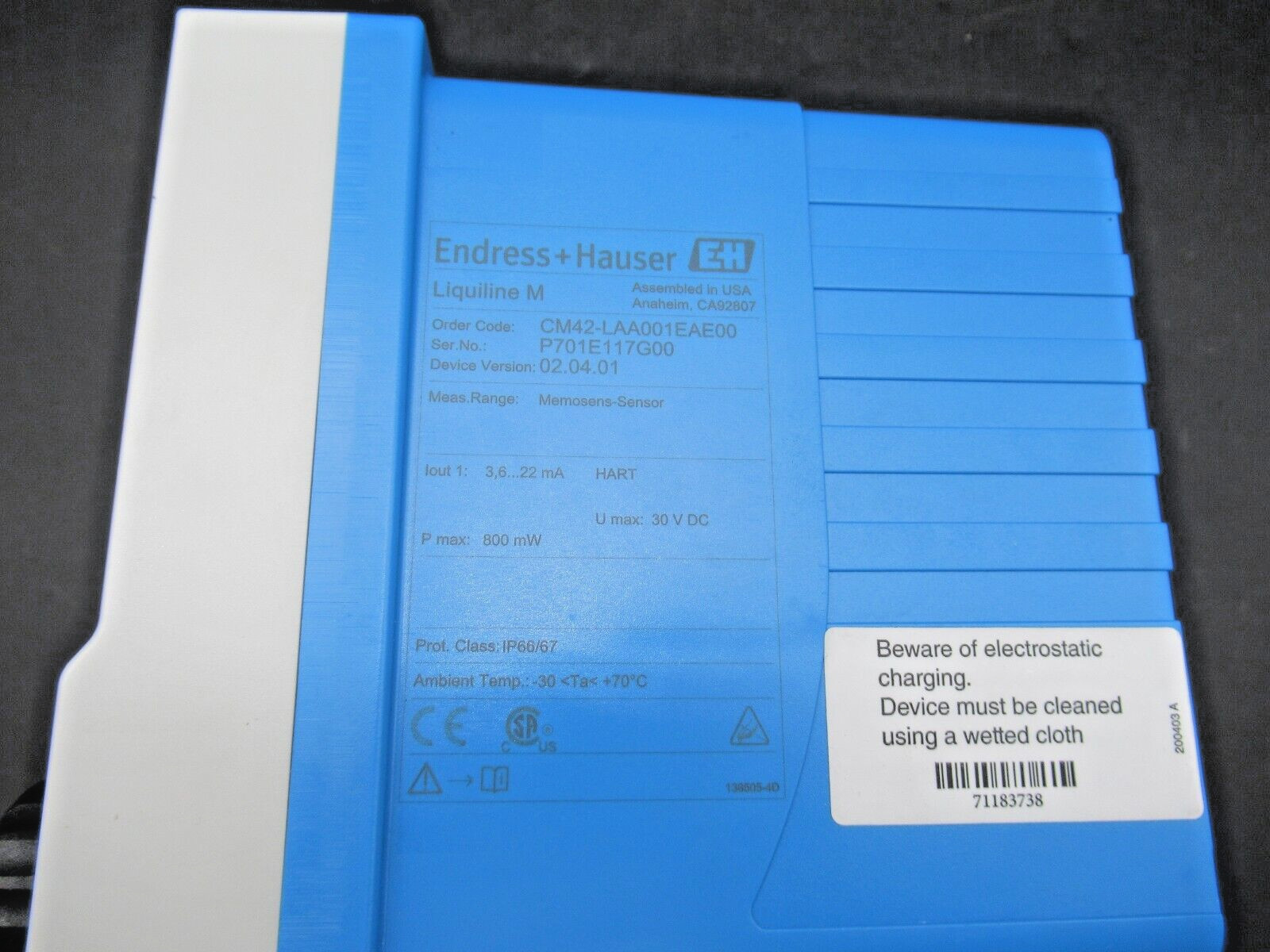 *US SELLER* Endress+Hauser Liquiline M CM42 Two-Wire Transmitter LAA001EAE00