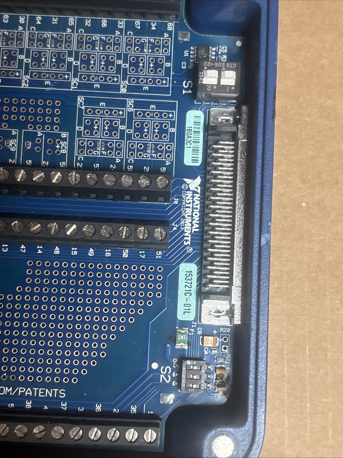 National Instruments SCB‑68A Shielded 68‑Pin I/O Connector Terminal Block