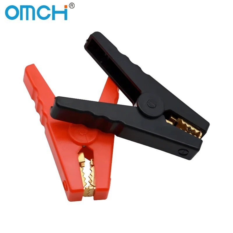 2PCS Car Alligator Clips Crocodile Clip Battery Test Clamps 100A Red Black