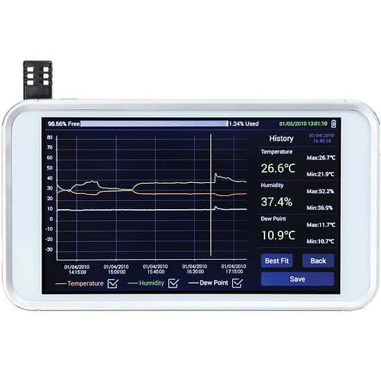 Cole Parmer 20250-40 Traceable 9012 Temperature/RH Touch Screen Recorder – Used
