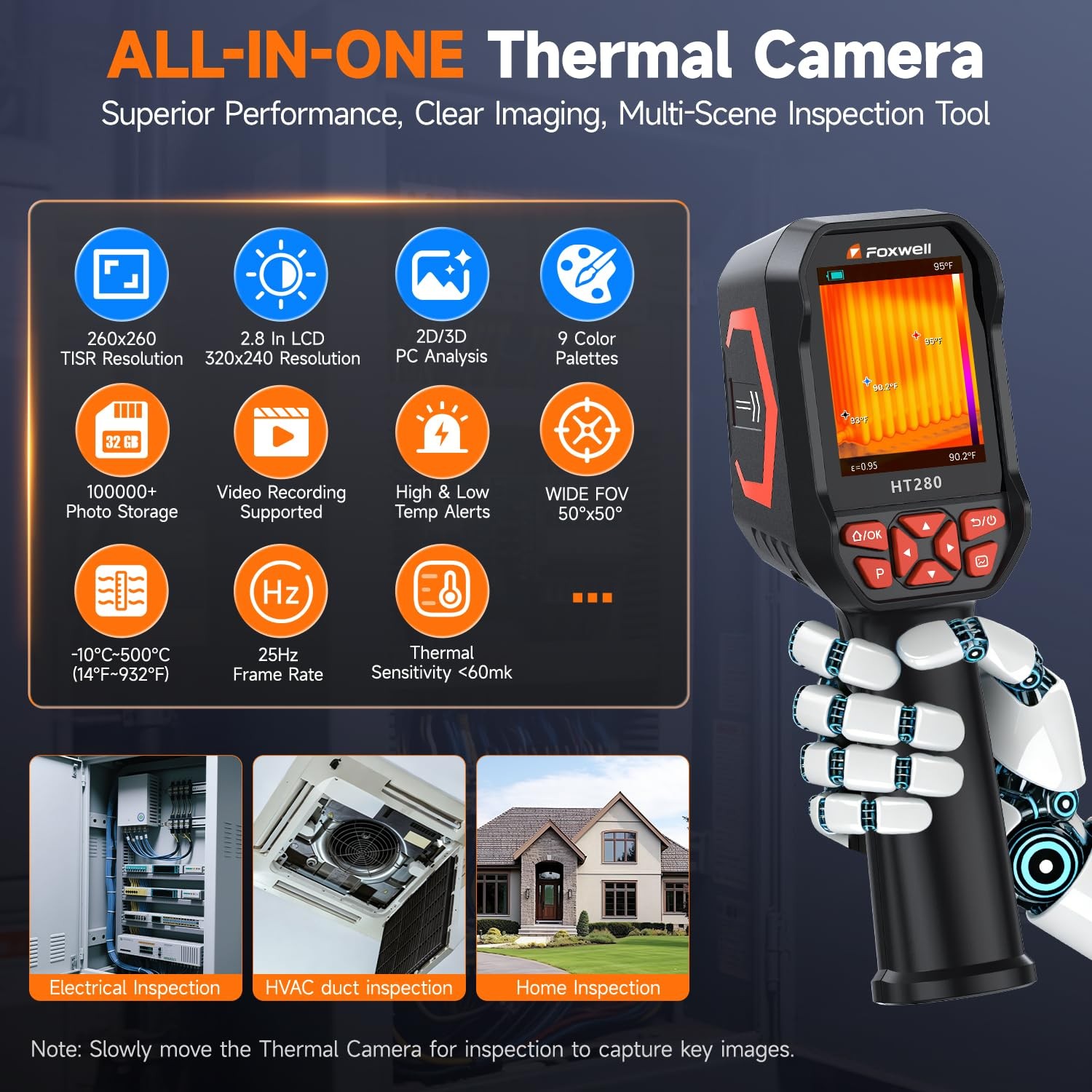 FOXWELL HT280 Thermal Imaging Infrared Camera 320 X 240 2.8″ LCD Screen